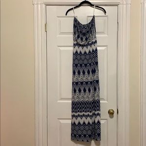 Navy/White Maxi Dress Size Small